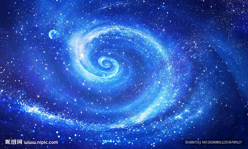 蓝色漩涡星空