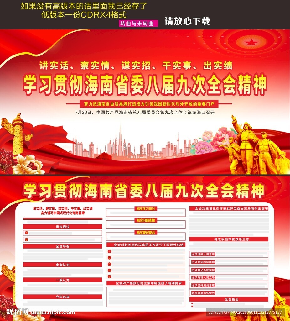 海南省委八届九次全会精神