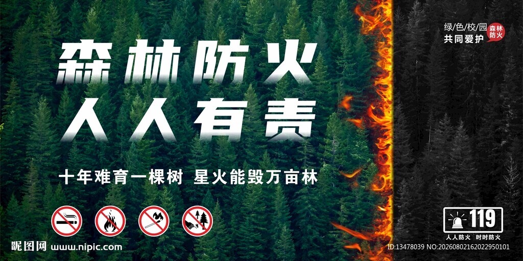 森林防火宣传海报