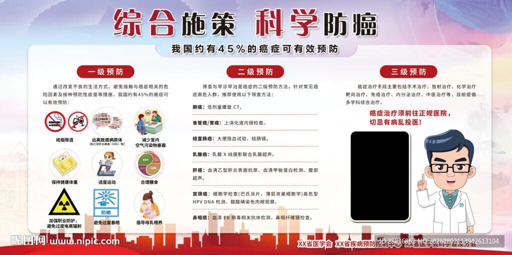 科学防癌宣传栏