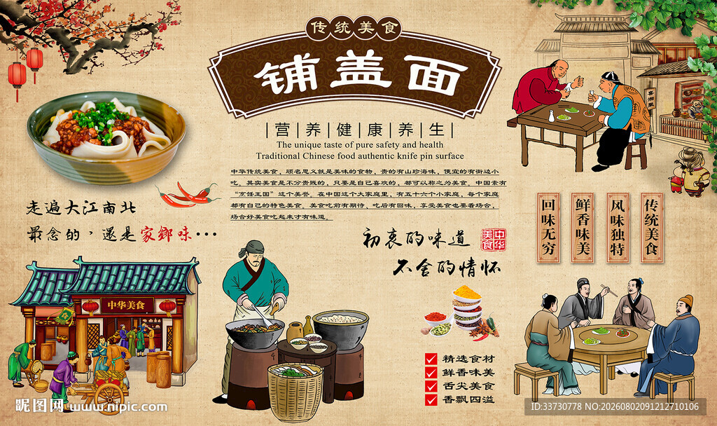 铺盖面