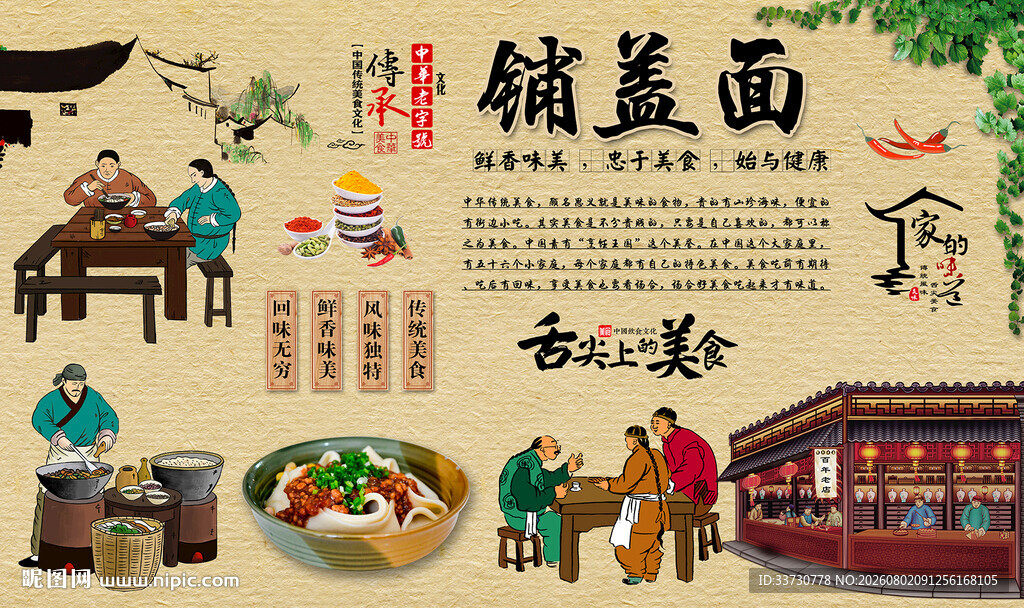 铺盖面