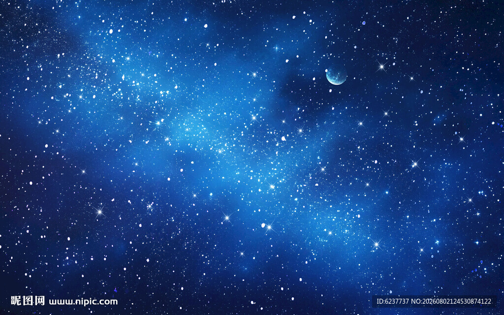蓝色星空背景墙