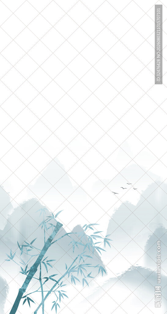 水墨山水雪景图