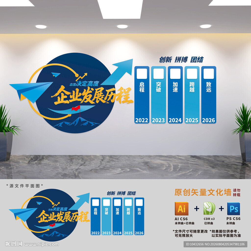 企业发展历程文化墙