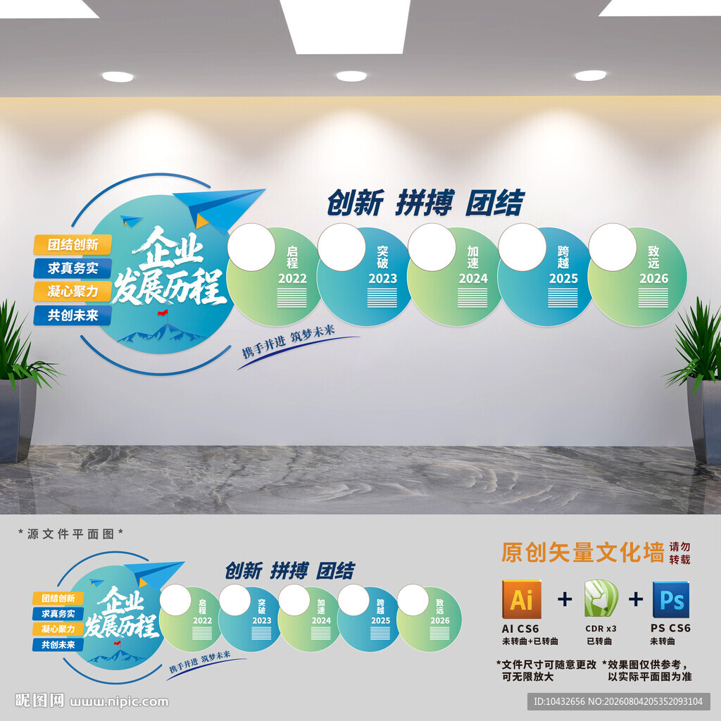 企业发展历程展板文化墙