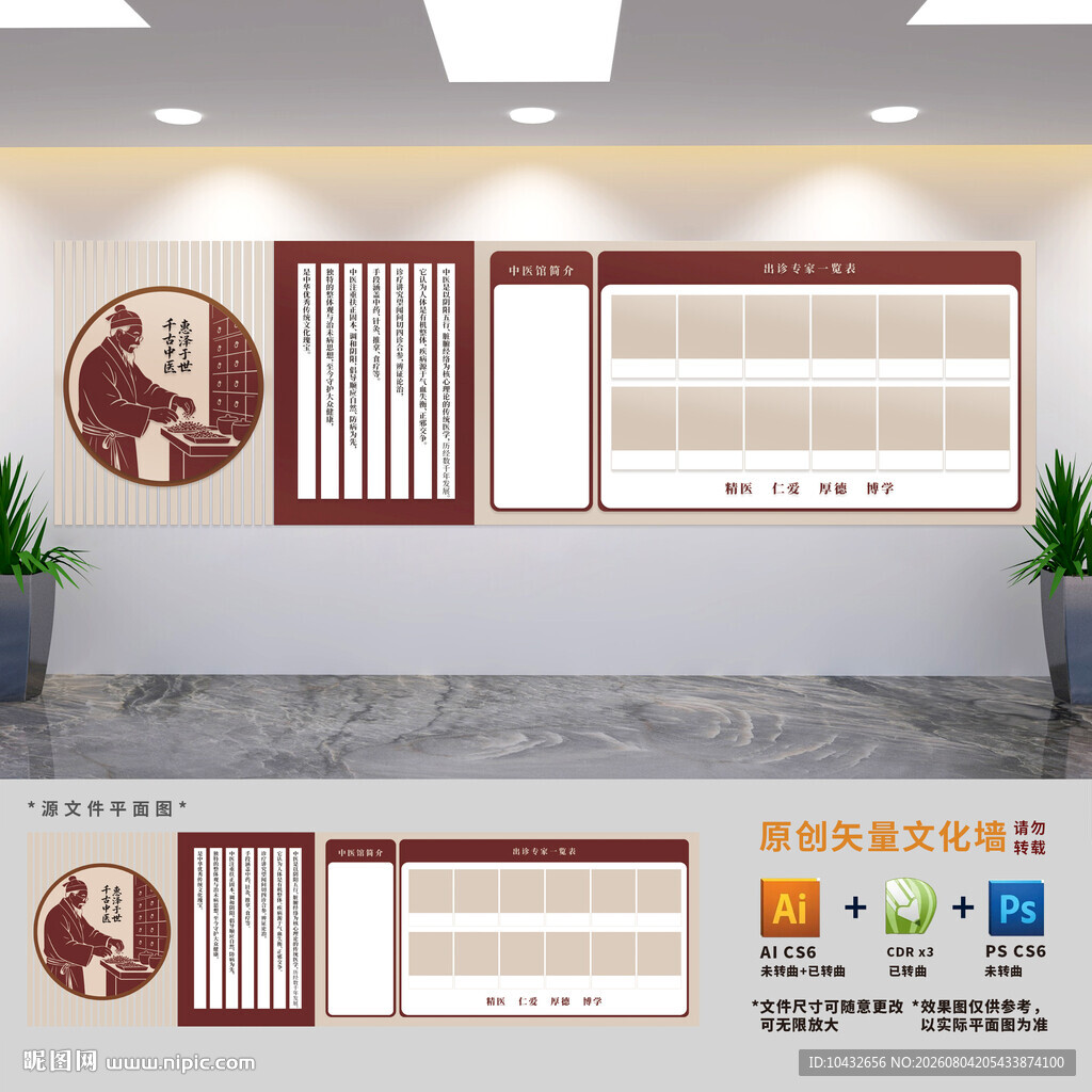 中医专家栏文化墙