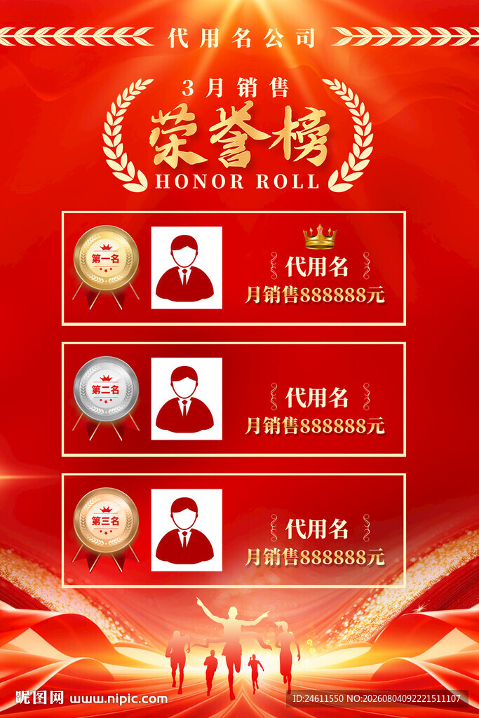 销售喜报海报