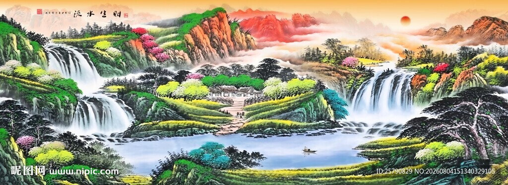 国画山水水墨山水