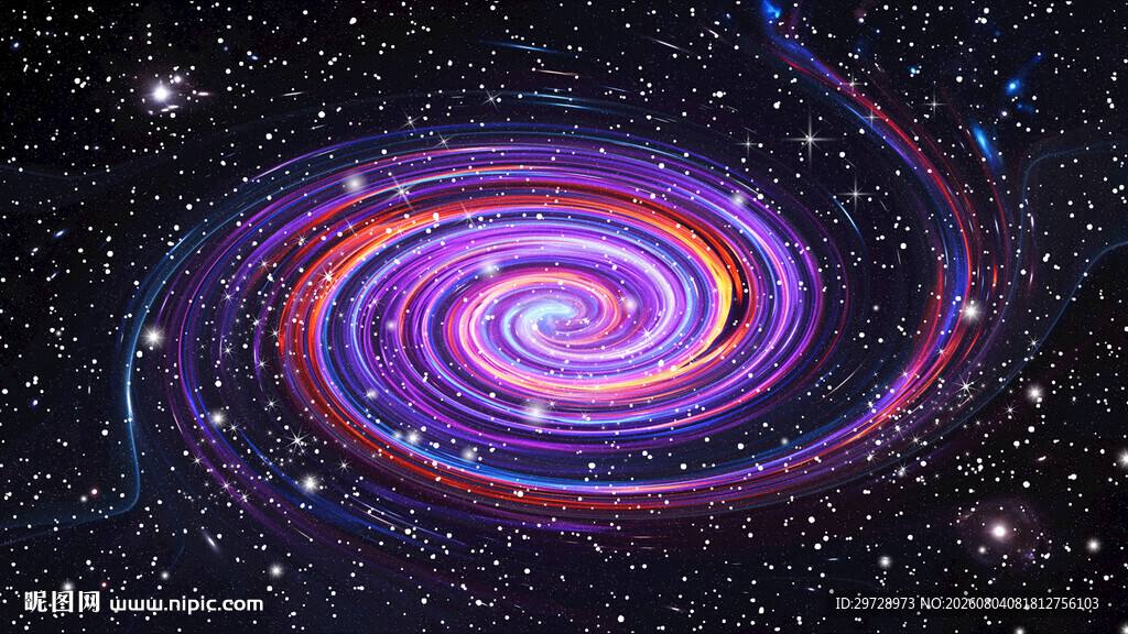 旋涡彩色宇宙星空
