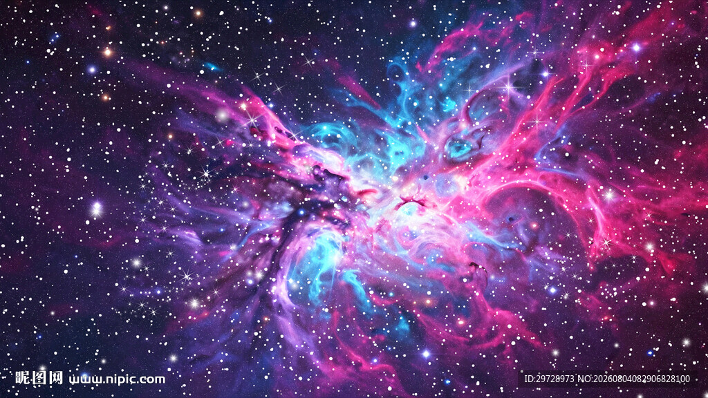 彩色唯美星空