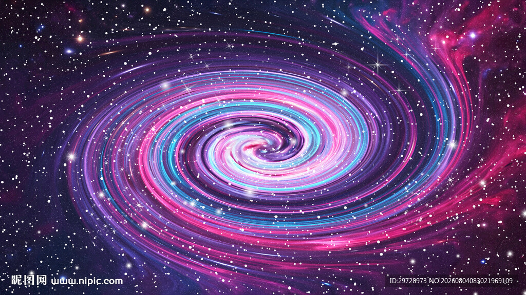 彩色唯美梦幻旋涡星空