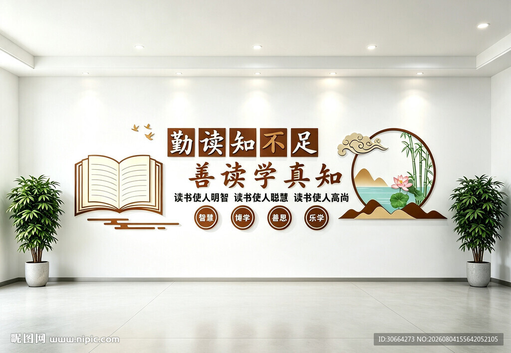 校园阅读文化墙展示