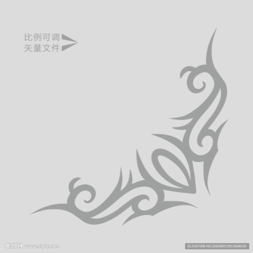 卷草线条