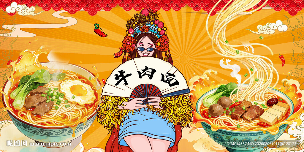 牛肉面背景