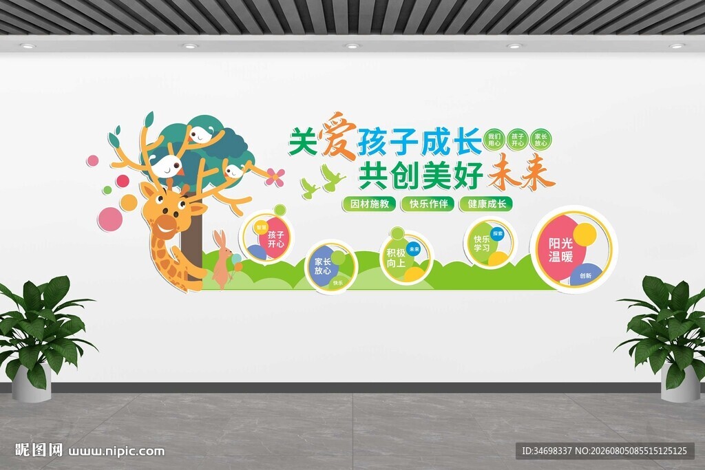 儿童成长乐园文化墙装饰