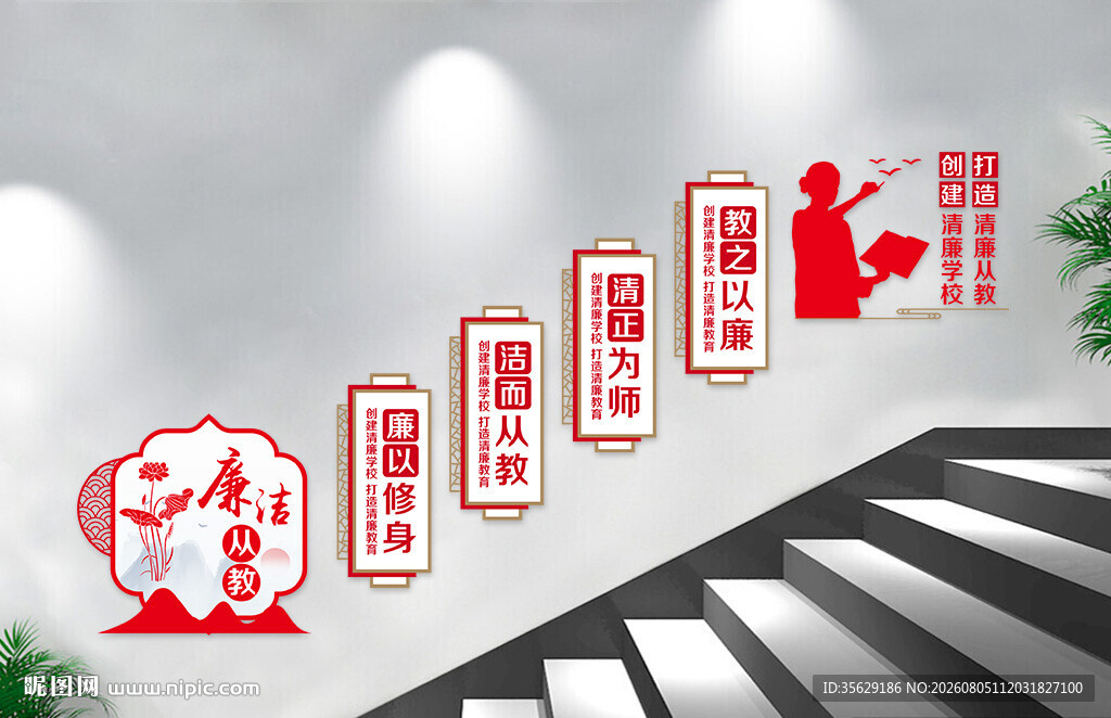 学校楼梯文化墙