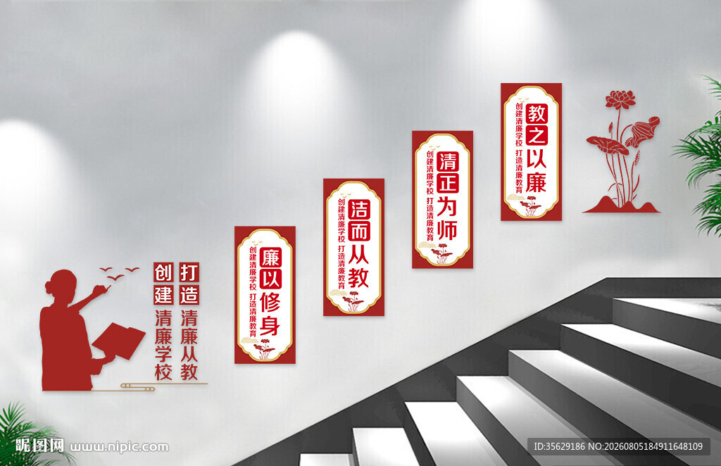 学校楼梯文化墙