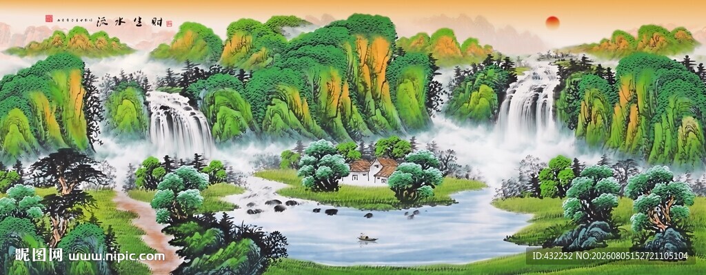 山水国画风景图