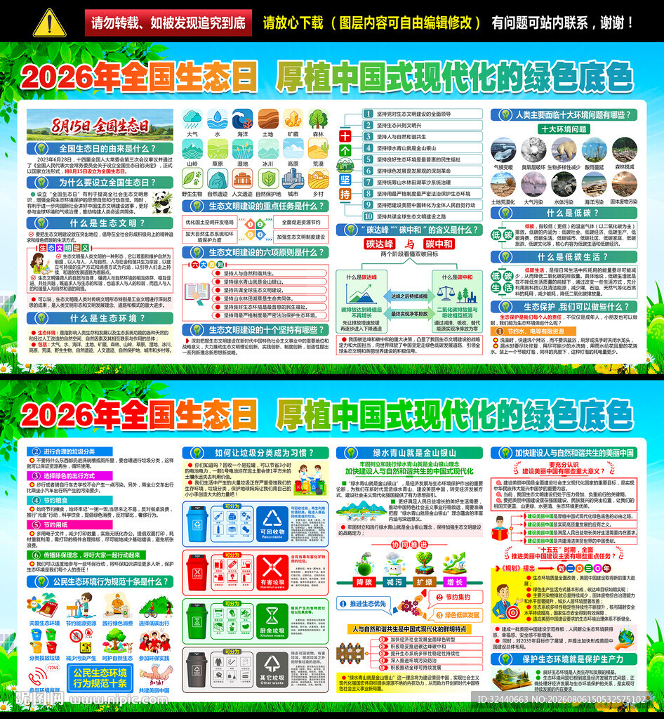全国生态日展板