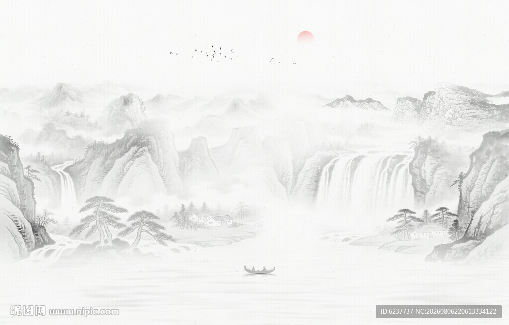 水墨山水画