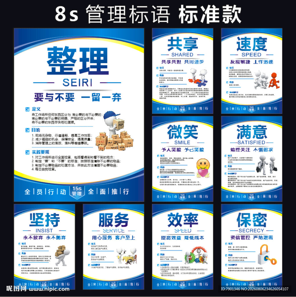 8s管理标语标准款海报