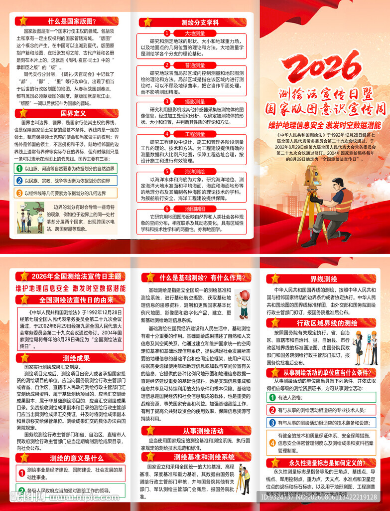 2026年测绘法宣传日三折页