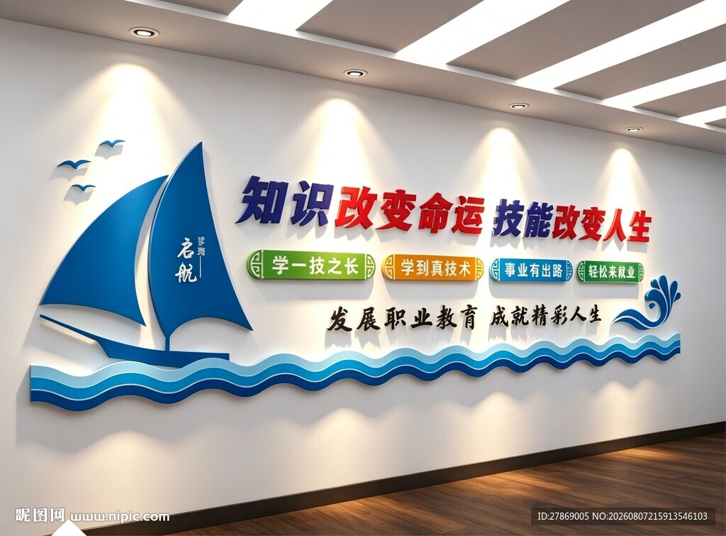 职业学校教育文化墙