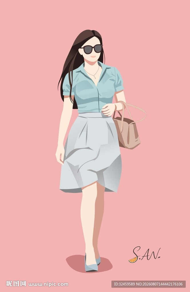 时尚优雅的短裙女性穿搭