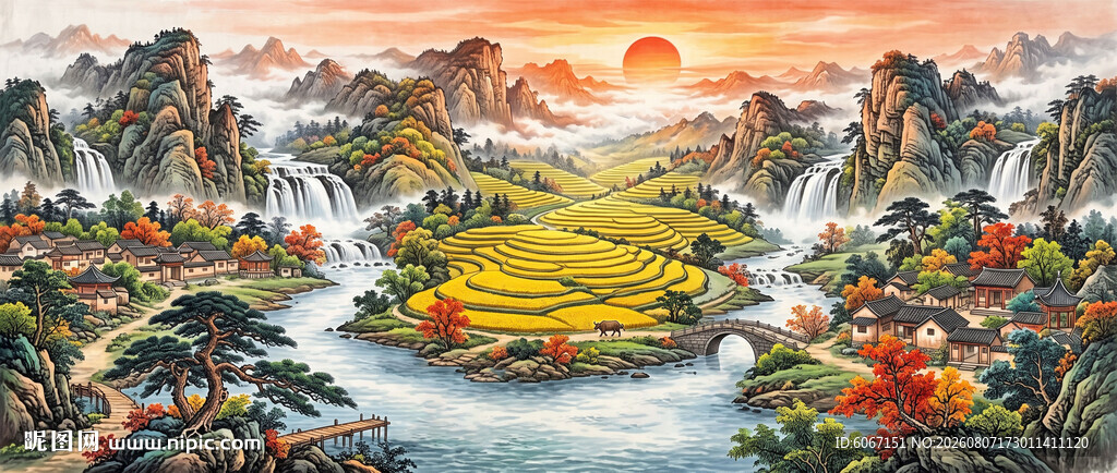 山水国画风景图
