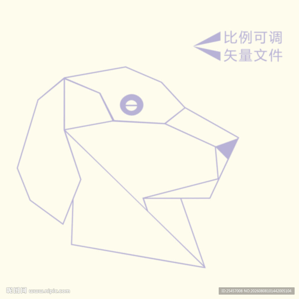 线条狗头