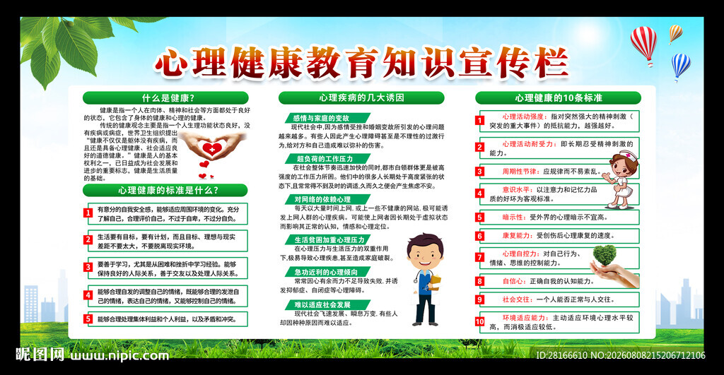 心理健康教育知识宣传栏
