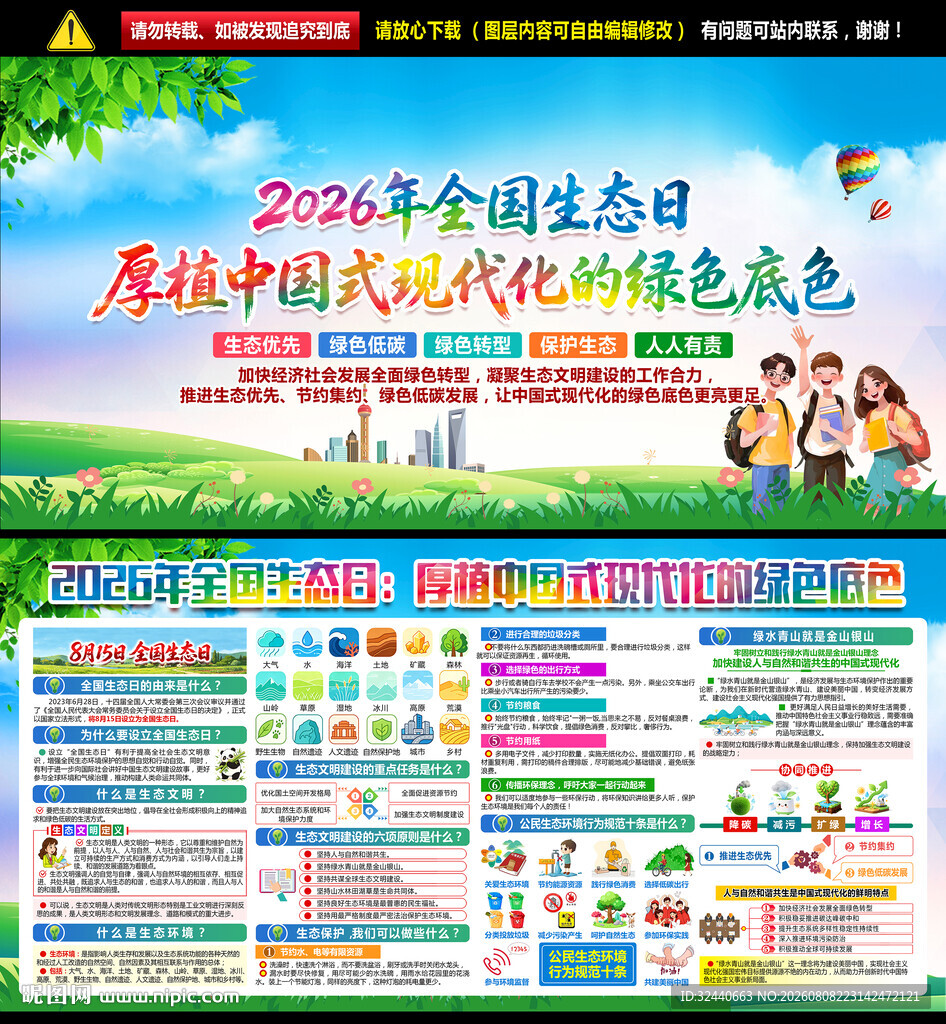 全国生态日展板
