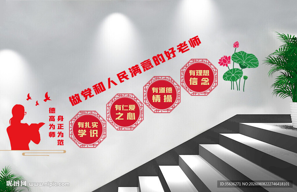 学校楼梯文化墙