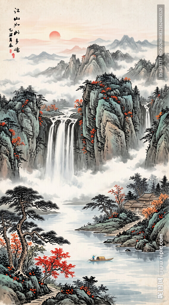 玄关山水装饰画