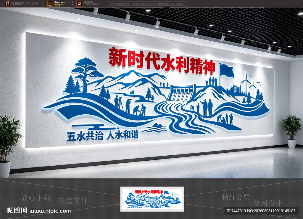 新时代水利精神文化墙