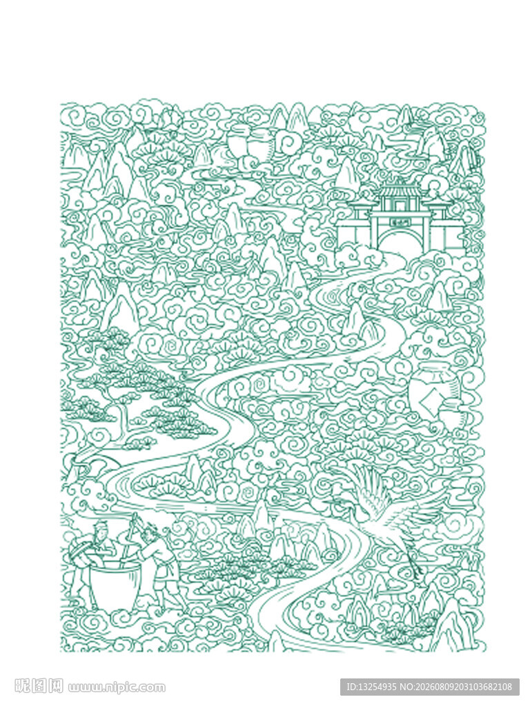 白酒插画 酿酒图