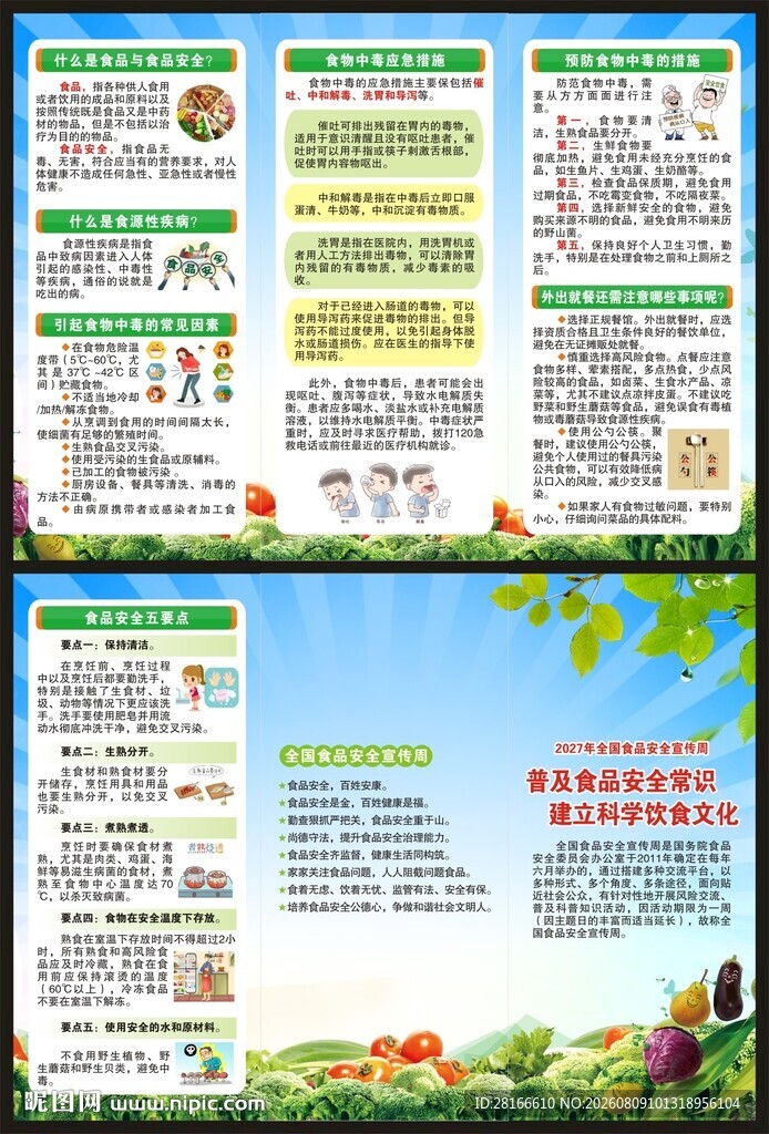 全国食品安全宣传周三折页