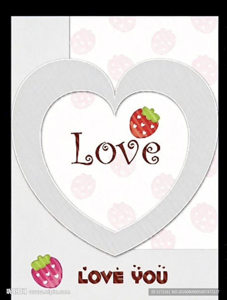 Love爱心图案的浪漫装饰画