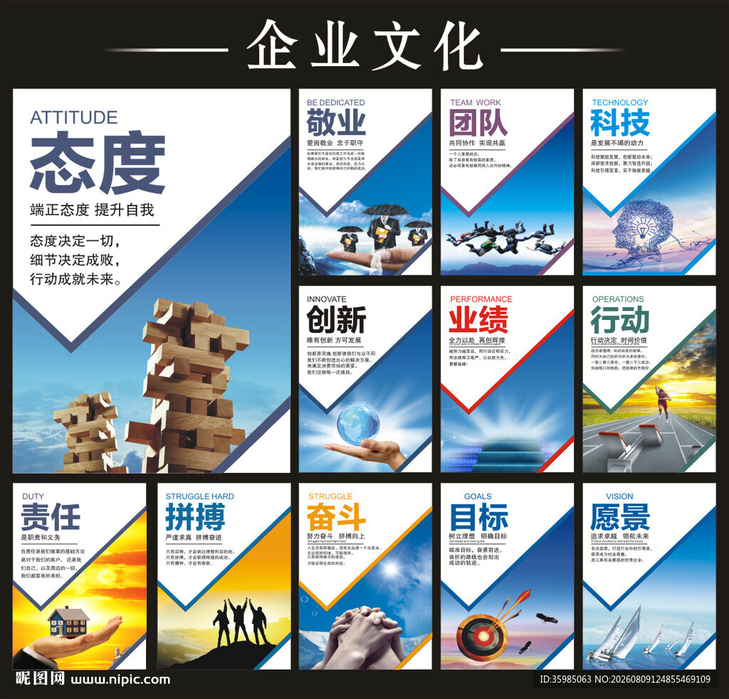 企业文化标语展板设计