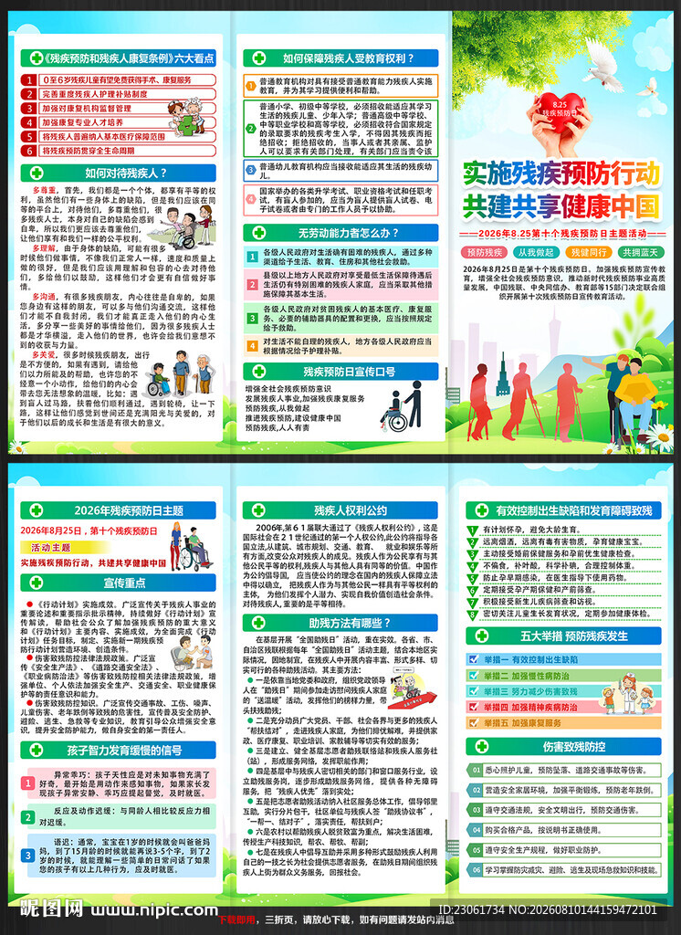 2026年残疾预防日宣传单