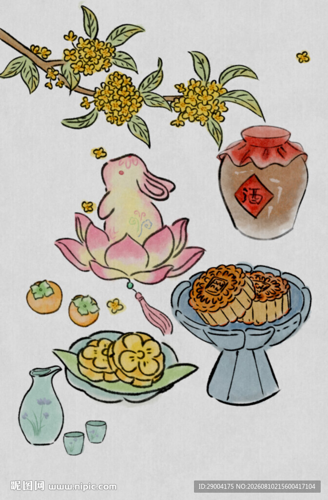 中式茶点与花卉雅致组合