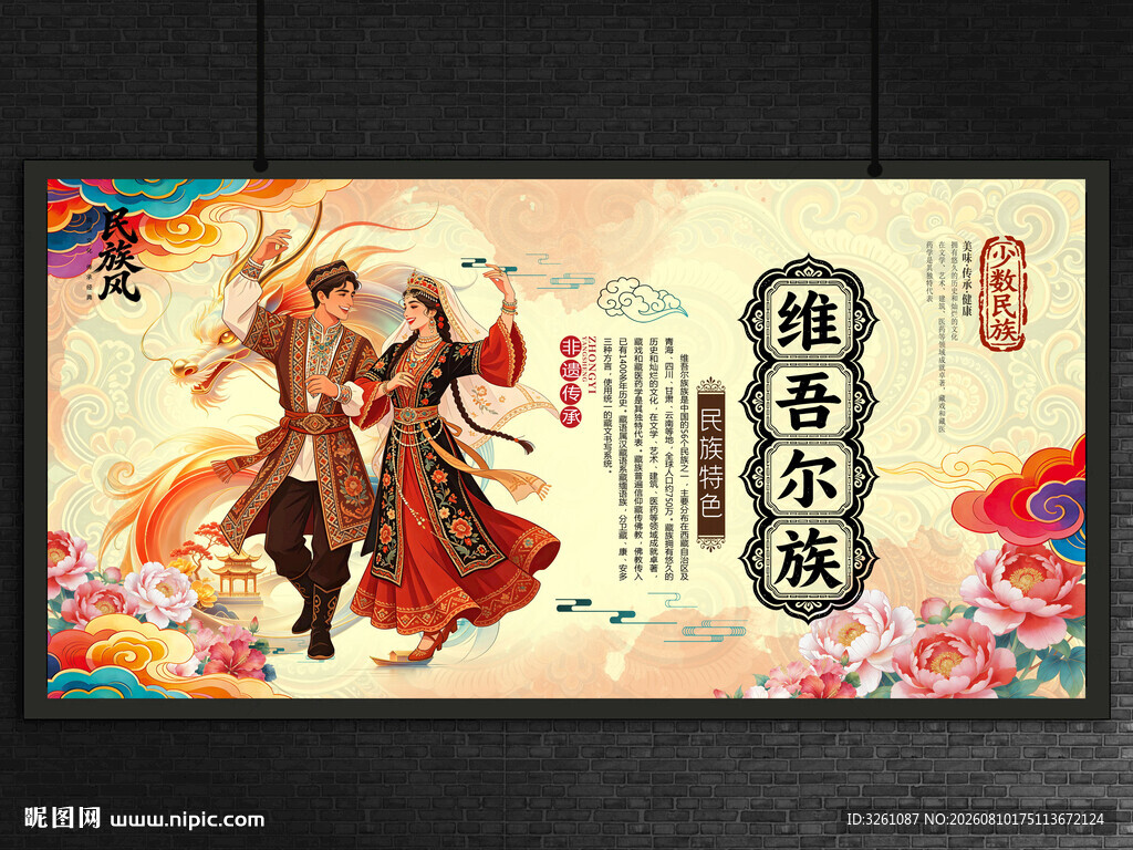 维吾尔族展板