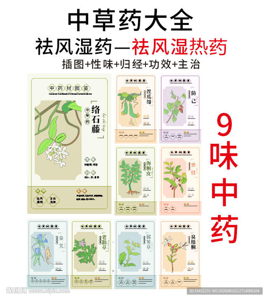 中草药大全之祛风湿热药