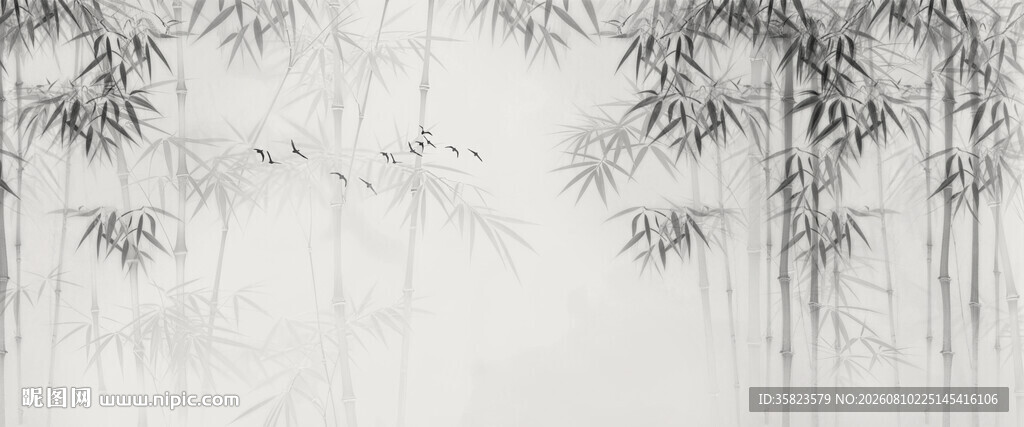 竹林新中式水墨竹影
