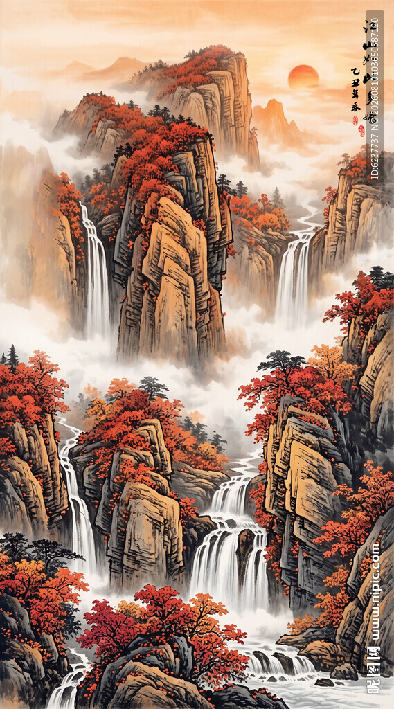 鸿运当头玄关画