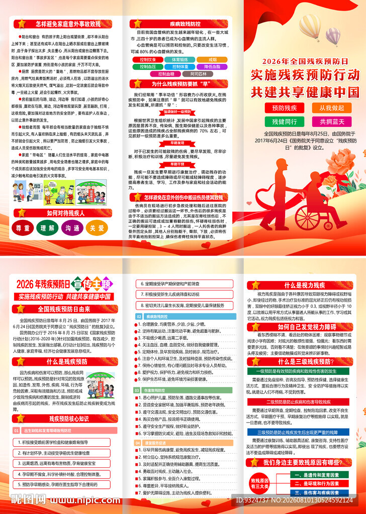 2026年残疾预防日三折页