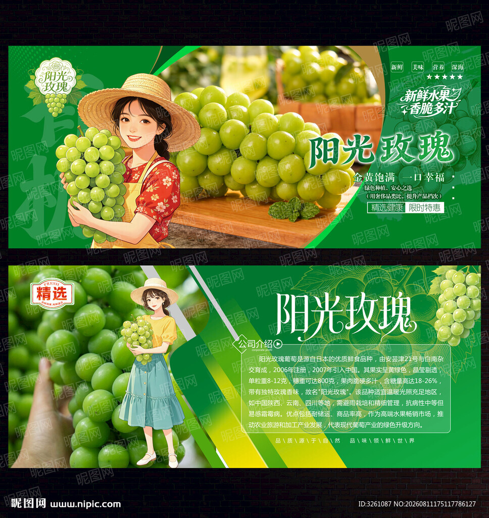 阳光玫瑰展板