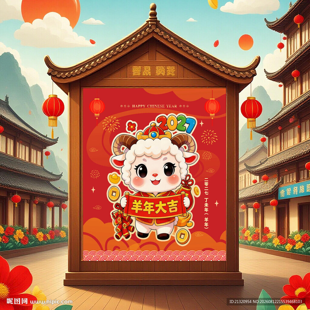 2027羊年IP形象海报