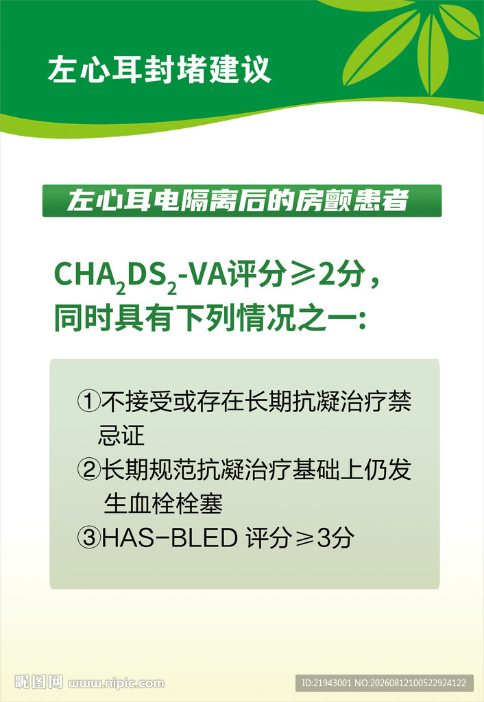 左心耳封堵建议